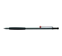 Tombow ZOOM 707 | Portaminas 0,5 mm. Diseño ultra-fino | Cuerpo gris oscuro, grip negro. Clip con bola roja | En caja regalo
