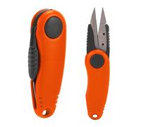 Tomedny 2 cortadores de línea de Pesca, Mini Tijeras de Pesca en Forma de camarón, Tijeras de Uso de Peces, cortadora de línea, Cuchilla Plegable para Agua Salada y Agua Dulce (2#Naranja)