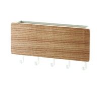 Tomedny Soporte de pared para llaves, organizador de correo de maderas con 5 ganchos, estante para llaves con estante para entrada, sala de estar, dormitorio, oficina, decoración del hogar (2)
