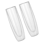 TOMETURE 2 Piezas Copas de Vino de Doble Capa de Vidrio de Borosilicato Resistente de 150ml, Elegantes y Hermosas para Bar y Cumpleaños