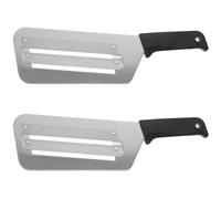 TOMETURE 2 piezas de picadora y trituradora de repollo con doble capa, rebanadora de repollo con mango negro, cuchillo de cocina para lechuga, cortador de verduras de acero inoxidable para cortar