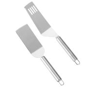 TOMETURE 2piezas Pala para Pizza y Pastel de Acero Inoxidable Espátula Ergonómica Antideslizante para Hornear Utensilio de Cocina Resistente para Tartas y Hamburguesas
