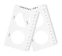 TOMETURE 2piezas Regla Medidora de Diámetro para Frutas y Verduras Plástico Resistente Herramienta Precisa para Medir Ajo y Frutas Diversas Plantilla de Dibujo Multifuncional para Cocina