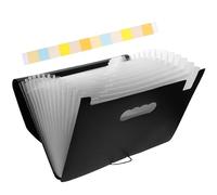 TOMETURE Carpeta Archivadora Tipo Acordeón de Plástico Blanco Gran Capacidad para Documentos A4, Organizador de Archivos de Oficina Multifuncional para Trabajo