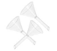 TOMETURE Embudo Pequeño de Vidrio Liviano y Filtrante en Forma Triangular, Pack de 3 Piezas Adecuado para Embudos de Llenado de Laboratorio Científico