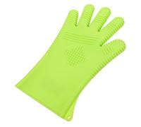 TOMETURE Guantes Térmicos de Silicona para Cocina y Barbacoa, Resistentes al Calor Diseño de Puntos Antideslizantes, Protección contra Quemaduras en Color Verde