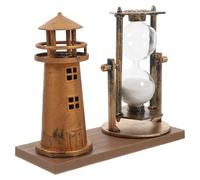 TOMETURE Reloj de Arena Vintage Base de Plástico y Diseño en Tono Cobre, Adorno Multifunción para Decoración de Mesa y Oficina, Reloj de Arena Decorativo para Sala de Estar, Accesorio