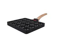 TOMETURE Sartén para Takoyaki de 20 Cavidades, Aleación de Aluminio Negra | Recubrimiento Antiadherente, Cocción Rápida y Volteo Fácil, para Desayunos y Reuniones Familiares