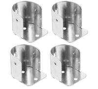 TOMETURE Soportes en Forma para Barra de Armario 4 de Acero Inoxidable Resistentes Ajuste Seguro, Ideales para Oficinas y Otros Ambientes