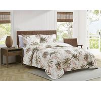 Tommy Bahama Bonny Cove - Juego de edredón, tamaño King, Color Blanco