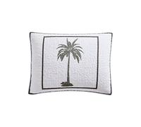 Tommy Bahama Colección Palm Island | Funda - 100% algodón, Suave y Transpirable con Cierre de sobre, prelavada para Mayor suavidad, King, Gris