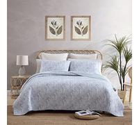 Tommy Bahama | Juego de edredón de 100, Ropa de Cama Ligera y Transpirable, Reversible e Ideal para Todas Las Estaciones, Prelavado para Mayor suavidad, algodón, Azul/Blanco, King