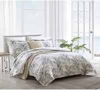 Tommy Bahama | Juego de edredón de 100, ultrasuave y Transpirable, Ropa de Cama Reversible con Fundas a Juego, algodón, Azul, tamaño Queen