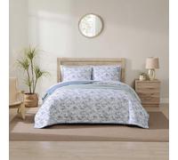Tommy Bahama - Juego de edredón King, Ropa de Cama Reversible de algodón con Fundas a Juego, decoración del hogar Inspirada en la Costa (bolígrafo y Palma de Tinta, Azul Marino, King)