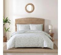 Tommy Bahama - Juego de Funda de edredón King, Juego de Ropa de Cama Reversible de algodón con Fundas a Juego, decoración Costera del hogar (bolígrafo y Tinta Verde Claro, King)