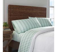 Tommy Bahama Juego de sábanas: 100, Ropa de Cama crujiente y Fresca, Ligera y Absorbe la Humedad, algodón, Fuera de la Red, Queen
