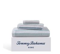 Tommy Bahama Juego de Toallas 100, Ultra Suave y Absorbente, Resistente a la decoloración, Certificado Oeko-Tex, algodón, Azul Tranquilo, 3 Piezas