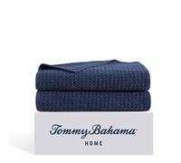 Tommy Bahama Juego de Toallas de baño de algodón Altamente Absorbente, decoración de baño, Baja Pelusa y Resistente a la decoloración, 2 Piezas, Azul Oscuro del Pacífico Norte