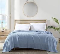 Tommy Bahama - Manta King, Ropa de Cama de algodón Suave, decoración del hogar de Peso Medio para Todas Las Estaciones (Azul Costa de Bahama, King)