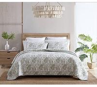 Tommy Bahama Maui Palm Collection - Juego de edredón 100% algodón, Reversible, Ligera, con Fundas a Juego, Ideal para Todas Las Estaciones, King, Color Verde