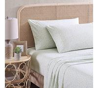 Tommy Bahama - Sábanas King, Juego de Ropa de Cama de percal de algodón, crujiente y Fresco, Elegante decoración del hogar (Flor de grúa Verde, King)