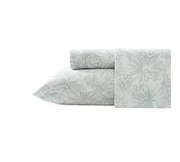 Tommy Bahama - Sábanas King, Juego de Ropa de Cama de percal de algodón, Fresco y Fresco, Elegante decoración del hogar (Pluma y Tinta Verde Palma, King)