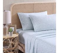 Tommy Bahama - Sábanas Queen, Juego de Cama de percal de algodón, crujiente y Fresco, Elegante decoración del hogar (Koya Bay Blue, Queen)