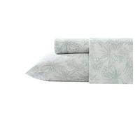 Tommy Bahama - Sábanas Queen, Juego de Ropa de Cama de percal de algodón, Fresco y Fresco, Elegante decoración del hogar (Pluma y Tinta Verde Palma, Queen)