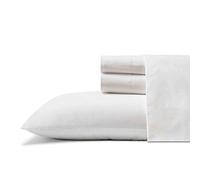 Tommy Bahama - Sábanas Queen, Juego de Ropa de Cama de percal de algodón, Fresco y Fresco, Elegante decoración para el hogar (Cool Zone Blanco, Queen)