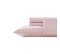 Tommy Bahama - Sábanas tamaño Queen, Juego de Ropa de Cama de algodón orgánico, se suaviza con Cada Lavado, 200 Hilos (Lovely Palms Pink, Queen)