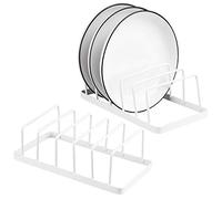Tomorotec Paquete de 2 escurreplatos escurridor de Platos de Almacenamiento de Platos de aleación de Acero para Tapa de Olla de Cocina, Soporte Multifuncional Organizador de gabinete