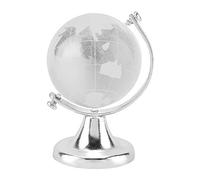 Tomotato Cristal Globe Decoración, Globo de Escritorio de Cristal K9 con Mapa Mundial, Esfera Redonda 6.5cm Soporte Metal, Regalos Educativo Geográfico para Escuela, Hogar, Oficina