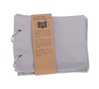 Tomotato Cuaderno de bocetos de punto de lino, diario de arte de tela plegable portátil en blanco con páginas desmontables para dibujar, coser y álbumes de recortes