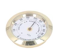 Tomotato Higrómetro Round Golden, Medidor de Humedad de Estuche de Violín de Aleación de 38mm, Indicador de Humedad Preciso para El Mantenimiento y Cuidado del Instrumento Musical