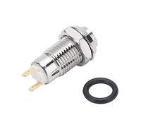 Tomotato Interruptor de Pulsador Momentáneo Impermeable de 8 mm, Interruptor de Inicio de Acero Inoxidable de 3V, para Puerta, Control de Acceso y Equipo