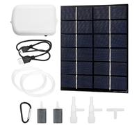 Tomvorks Aireador de Estanque Portátil con Energía Solar, Funcionamiento Silencioso para Pecera, Jardín, Piscina, Decoración de Paisaje
