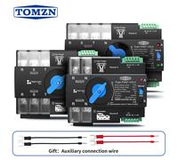 TOMZN Riel DIN Trifásico 2P 3P 4P 63A 100A 125A AC110V 120V Interruptor Selector Eléctrico de Transferencia Automática de Doble Alimentación Ininterrumpida