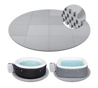 tonchean Alfombrilla redonda de 77 pulgadas para bañera de hidromasaje inflable, base para bañera de hidromasaje para bañera inflable, acolchado de espuma EVA gruesa de 1/2 pulgada para jacuzzis al