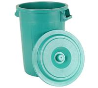 Tonel Universal 70L Verde con Tapa Bidón para Agua de Lluvia Cubo Basura Barril