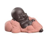 TONGIHS 1 Pieza Estatua Boudha Rieur,para Hogar,Mesa de Té,Jardín Zen,Rosa