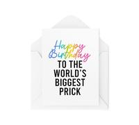 Tongue in Peach Divertidas tarjetas de cumpleaños - Tarjetas de felicitación - Tarjetas de cumpleaños de amigos - Pr*ck más grande del mundo - Tarjetas de colegas - CBH1854