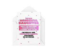 Tongue in Peach Tarjeta para hija - Amazing You Turned Out To Be We're Fantastic Parents - Tarjeta de cumpleaños para hija - Tarjetas de graduación bien hechas - CBH1694
