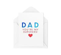 Tongue in Peach Tarjeta para papá - Tarjetas para el día del padre - Papá eres mi superhéroe - Tarjetas para papá - Tarjeta de cumpleaños para papá - Lindas tarjetas de los niños - CBH1751