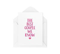 Tongue in Peach Tarjetas de boda para marido y esposa, la mejor pareja que conocemos, tarjeta de boda para mejor amigo, tarjetas de felicitación, tarjetas de compromiso, CBH1803