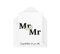 Tongue in Peach Tarjetas de boda para maridos - Tarjetas de recién casados - Mr & Mr - Tarjeta de boda gay - Tarjetas de felicitación - Tarjetas de matrimonio LGBT - CBH1792
