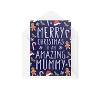 Tongue in Peach Tarjetas de Navidad | a una increíble mamá tarjeta de Navidad | Para ella broma novedad lindo de los niños bebé niños esposa novia mamá | CBH726
