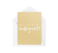 Tongue in Peach Tarjetas de padrino - Will You Be My God Parent - Propuesta de padres de Dios - Tarjeta de padrino no binaria - Be My Godparent - Tarjeta de bautizo - CBH1433