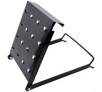 TONIXY 1 paquete de estante telescópico de aleación de aluminio con plataforma antideslizante y varillas reforzadas para almacenamiento de pie o herramientas, diseño plegable compacto para taller en