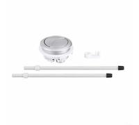 TONIXY Botón ABS fácil de instalar para tanque de agua de inodoro, botón de repuesto de doble descarga blanco, 1 unidad para reparación de cisterna de baño de 48 mm, compatible con bahía