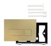 TONIXY Botón de descarga de inodoro para Geberit 01 20 30 50 UP300 UP320, panel ABS de repuesto para tanque oculto de 265 x 173 mm, fácil de instalar, volumen de agua ajustable, baño moderno (dorado)